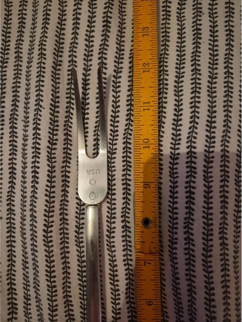 VINTAGE EKCO Meat Fork Vintage  RETRO Serving Fork Stainless Steel 1960s 12